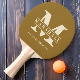 Monogram & Namn Overlay Varm Öken Pingisracket