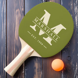 Monogram & Namn Overlay Willow Green Pingisracket