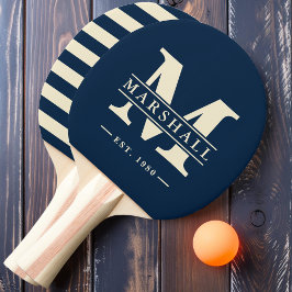 Monogram & Namn Overlays Polotröja Deep Sea Blue Pingisracket