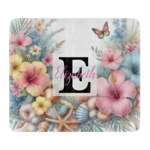 Monogram namn på vattenfärgen Blommor (havsceller)