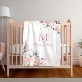 Monogram Namn Personlig Anpassningsbar Fleecefilt