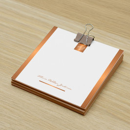 Monogram namn personlig guld elegant post-it block