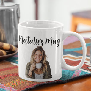 Monogram Namn Photo Gift Kaffemugg