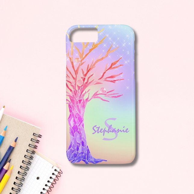Monogram Namn Rainbow Färg Girl Case-Mate iPhone Skal (Skapare uppladdad)