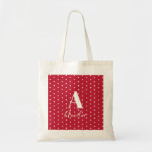 Monogram Namn Red Polka dots