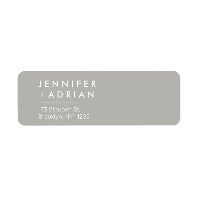 monogram,namn, returadress etikett (Framsidan)