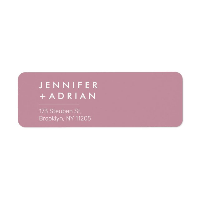 monogram,namn, returadress etikett (Framsidan)