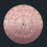 Monogram Namn Ro Guld  Glitter Dart Board Darttavla<br><div class="desc">Monogram Namn Text Ro Guld Personligen Glitter födelsedag - årsdag eller Bröllop-gåva / Leverest - Lägg till Gnistra / Brev - Text eller Ta bort - Gör din Namnen gåva - Ändra storlek och flytta eller ta bort och lägg till text / Speciellare med anpassning inslag. Utformning efter MIGNED. Se...</div>