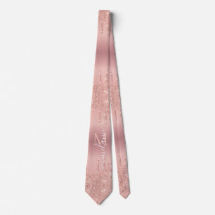 Monogram Namn Ro Guld  Glitter Neck Tie Slips