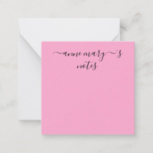 Monogram Namn Rosa Black Anpassningsbar Möhippa Br Anteckningskort
