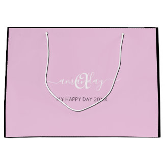 Monogram Namn Rosa Vit Möhippa Söt16:e Bröllop