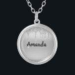 Monogram Namn Silver-drivning Glitter Trendig Silverpläterat Halsband<br><div class="desc">Ett söt silver som droppar glitter namn halsband. Lägg till namn till monogrammet. En underbar gåva till henne eller till brudens sida.</div>
