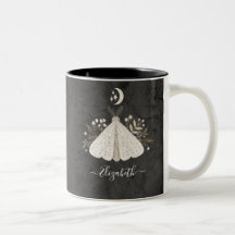 Monogram Namn Simple Blommigt Butterfly