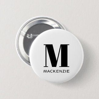 Monogram Namn Simple Knapp