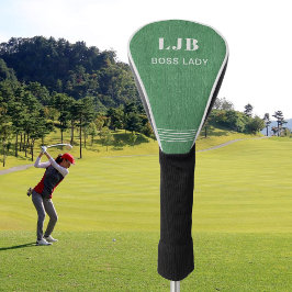 Monogram Namn, Vår Grönt Denim Print,