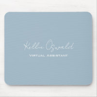 Monogram Namn Virtuell assistent, vit ljusblå M