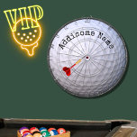 Monogram namn, vit golf boll Dart Board Darttavla<br><div class="desc">Monogrammat med namn vit golf boll-kudde av Sandy Closs</div>