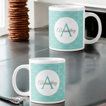 Monogram Namn White Sea Snäcka Beach House Mönster