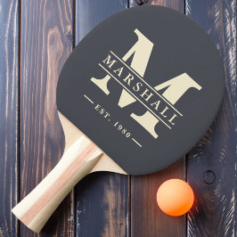 Monogram & Namnöverlägg Mediterranean Gray Pingisracket