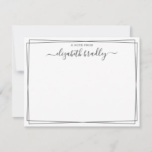 Monogram Namnteckning grovt skript från skrivborde Tack Kort