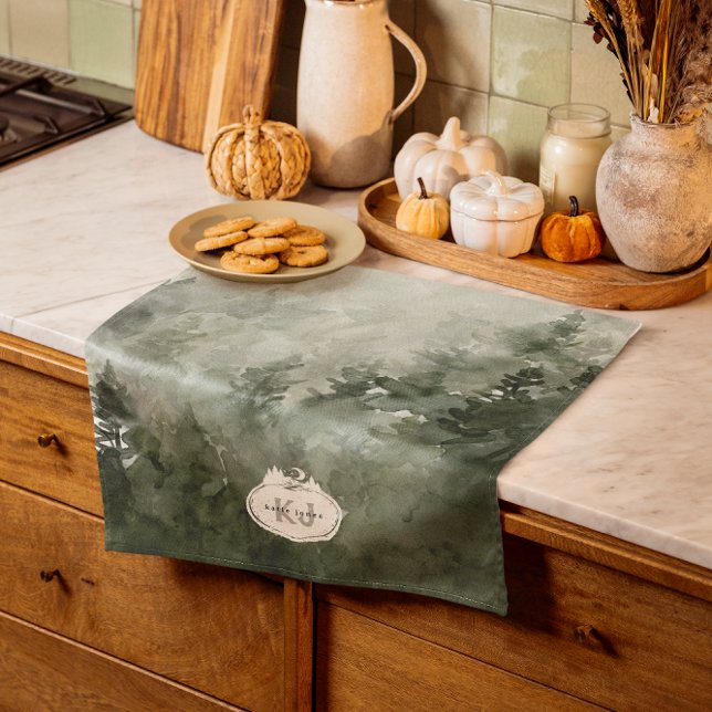 Monogram Nature Stamp | Custom Name Kökshandduk (Skapare uppladdad)