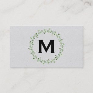 Monogram / Naturlig / Utandning II Visitkort