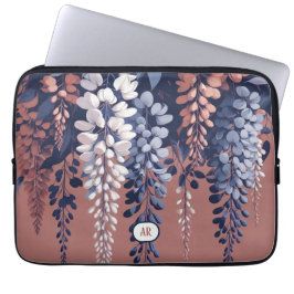Monogram Navy Ro Wisteria Elegance Laptop Fodral