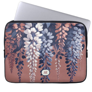 Monogram Navy Ro Wisteria Elegance Laptop Fodral