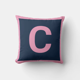 MONOGRAM NAVY ROSA DUBLESIED Cushion Pillow Kudde