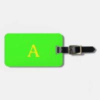 Monogram Neon Grönt Gult Blue Färg Gift Favor
