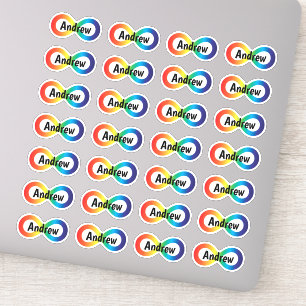 Monogram neurodiversitetsautism Acceptance Rainbow Klistermärken