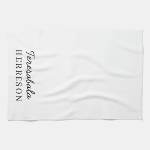 Monogram Neutral Modern Minimalist Stilfull Kökshandduk