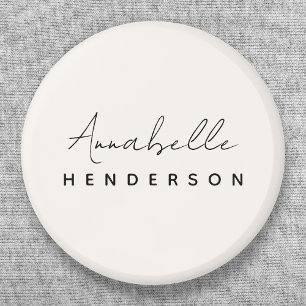 Monogram Neutral   Modern Minimalistisk Stilren Knapp