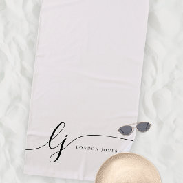 Monogram Neutralt Modern Elegant Script Calligraph
