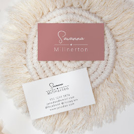 Monogram Neutralt Modern Minimalistisk Elegant Visitkort