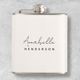 Monogram-Neutralt | Modern minimalistisk Snyggt Fickplunta