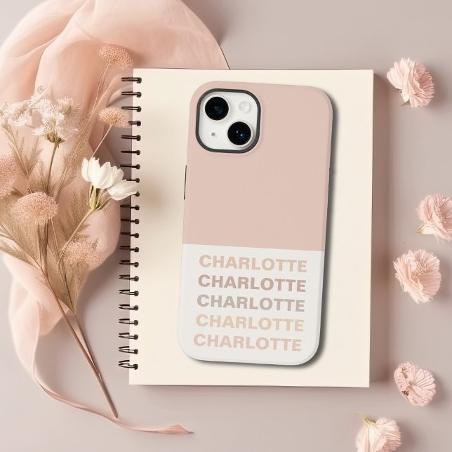 Monogram Neutralt Modern Minimalistisk Snyggt Fodr (Skapare uppladdad)