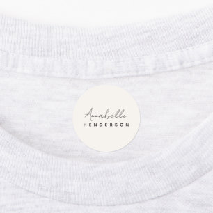 Monogram-Neutralt   Modern minimalistisk Snyggt Klistermärke