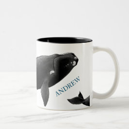 Monogram Nordatlantval av höger Två-Tonad Mugg