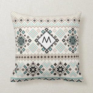 Monogram Nordic Kor Stitch Mönster Kudde