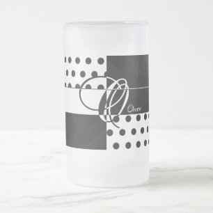 Monogram O Frostat Ölglas