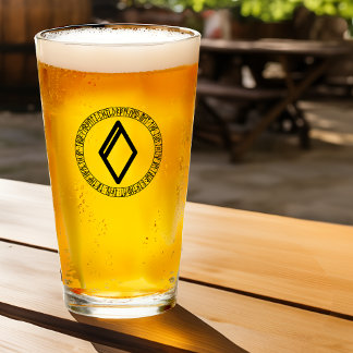 Monogram O - Viking Stil - Pint Glass Glaskopp
