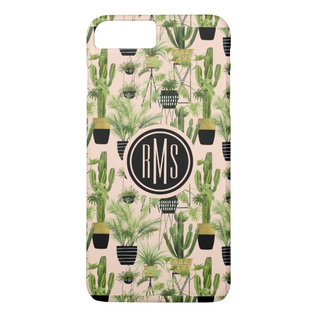 Monogram | Oasis inomhus | Plant Lineup Mönster Case-Mate iPhone Skal (Baksida)