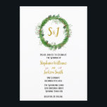 Monogram och andedräkt | Winter Greenery Bröllop Inbjudningar<br><div class="desc">Monogramutandning med vinter-grön och bär idealisk för vinter-bröllopet. Matchar stationär tillgänglig. Det här är ett redo för mall där du kan lägga till bröllop-information till.</div>