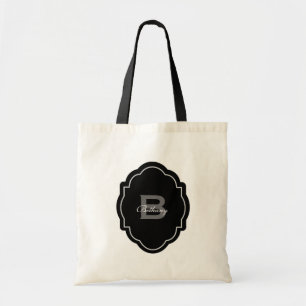 Monogram och anpassningsbar känd svartvit V02 Tygkasse