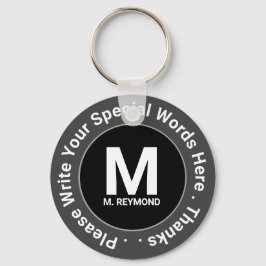 Monogram och anpassningsbar på b&y-snyggt program nyckelring
