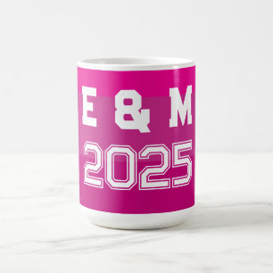 "Monogram och år för anpassade Kaffemugg