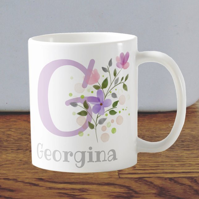 Monogram och Christian Namn Georgina Coffee Mugg (Skapare uppladdad)