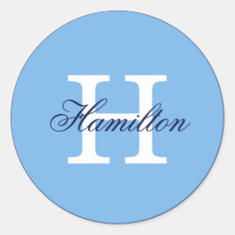 Monogram och etikett för efternamn