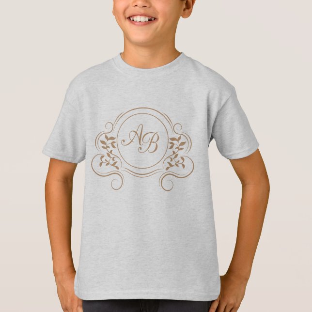 Monogram- och Initialer-tillbehör T Shirt (Framsida)